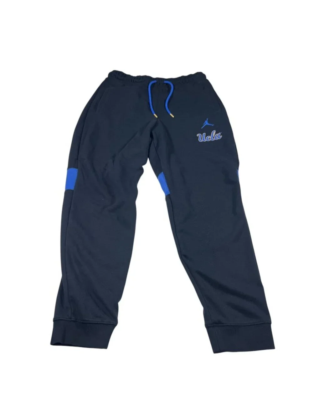 Jordan Dri-Fit Mens UCLA Bruins Black Blue Sweatpants Joggers Size Medium Read